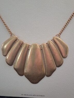 Gold-Tone Statement Bib Necklace - Women Jewelry 18+4 In L
